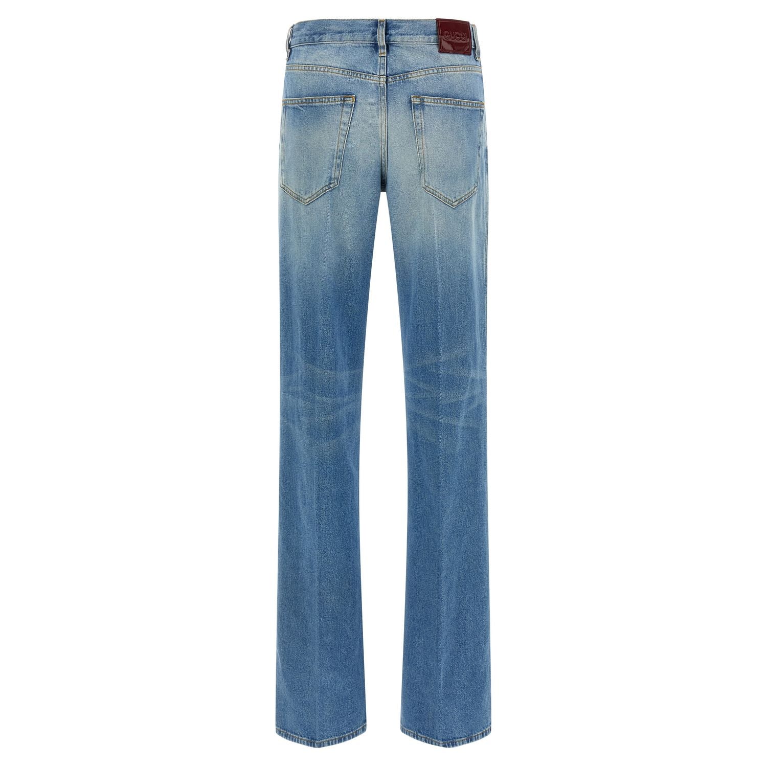 Gucci Blue Cotton Flared Jeans