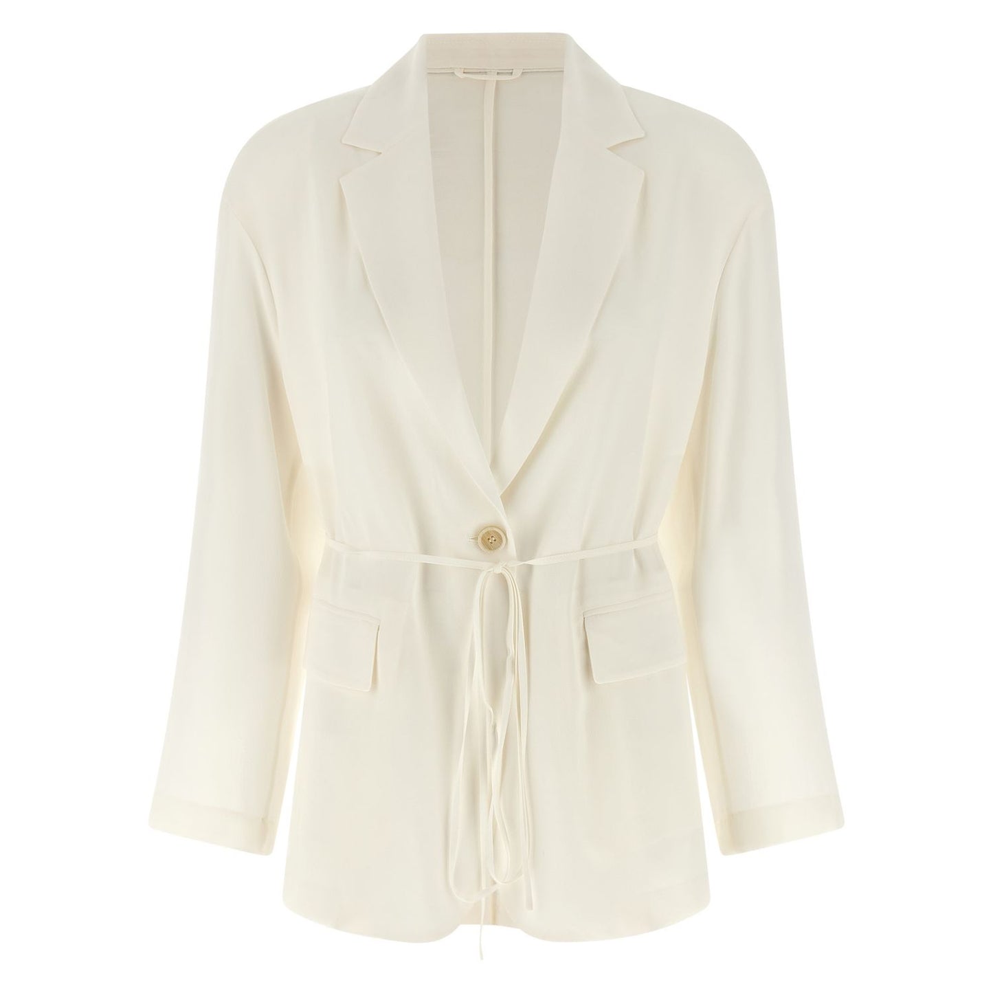 Brunello Cucinelli Beige Silk Blazer