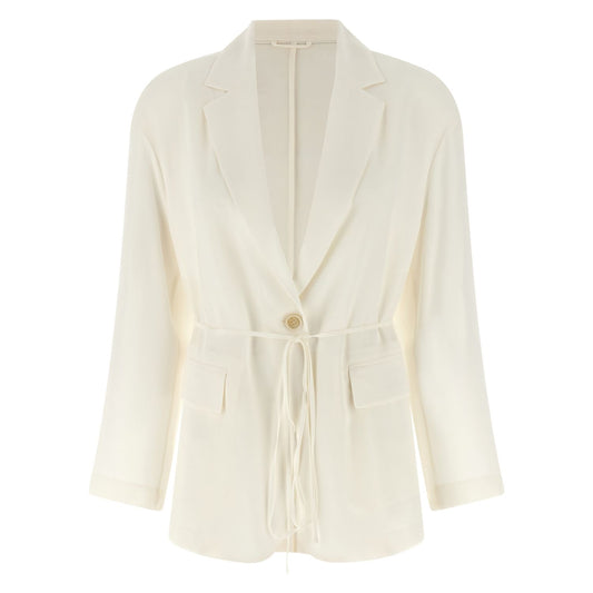 Brunello Cucinelli Beige Silk Blazer