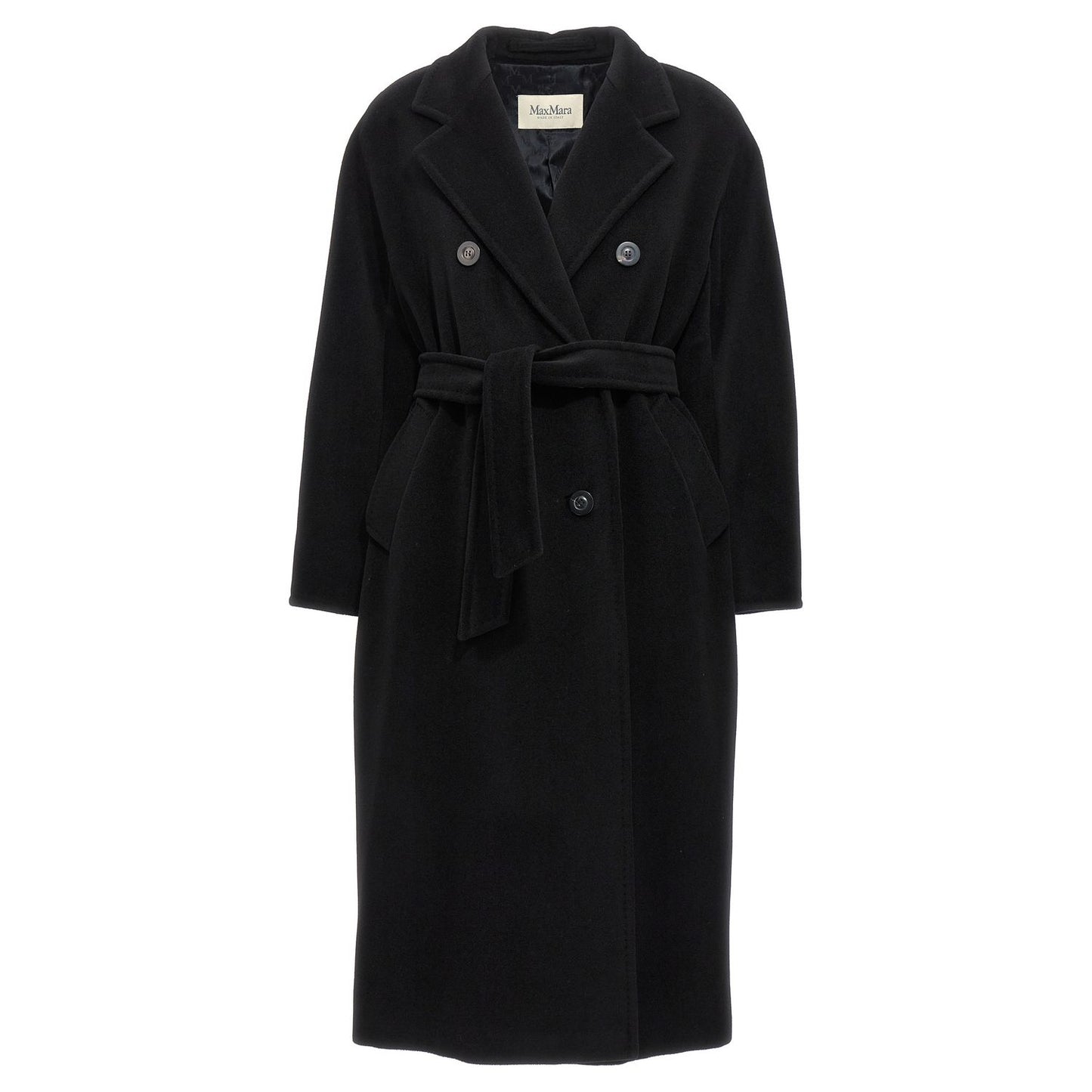 Max Mara Black Virgin Wool Coat