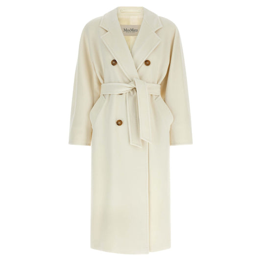 Max Mara White Virgin Wool Coat