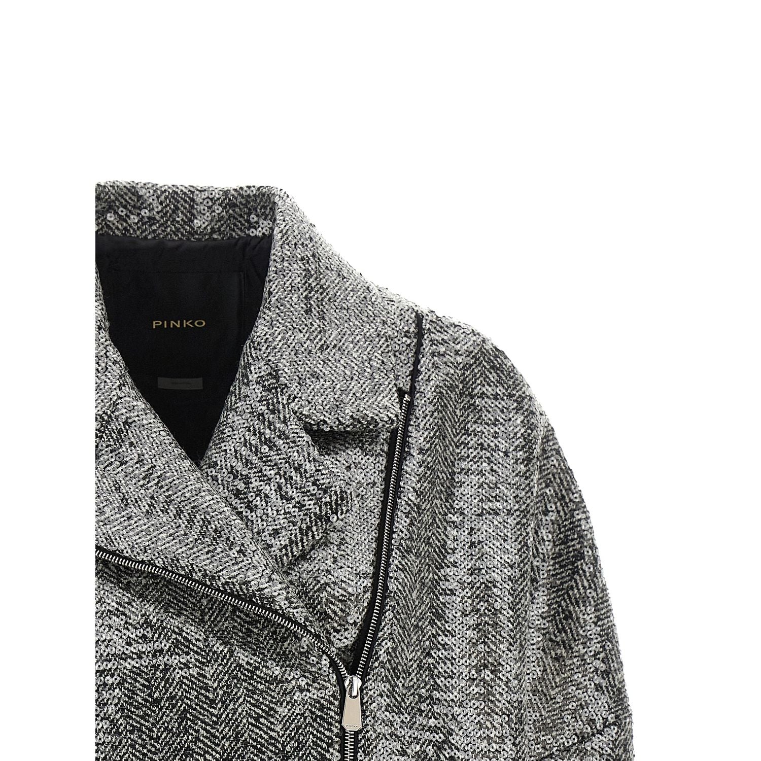 PINKO Silver Polyester Bomber