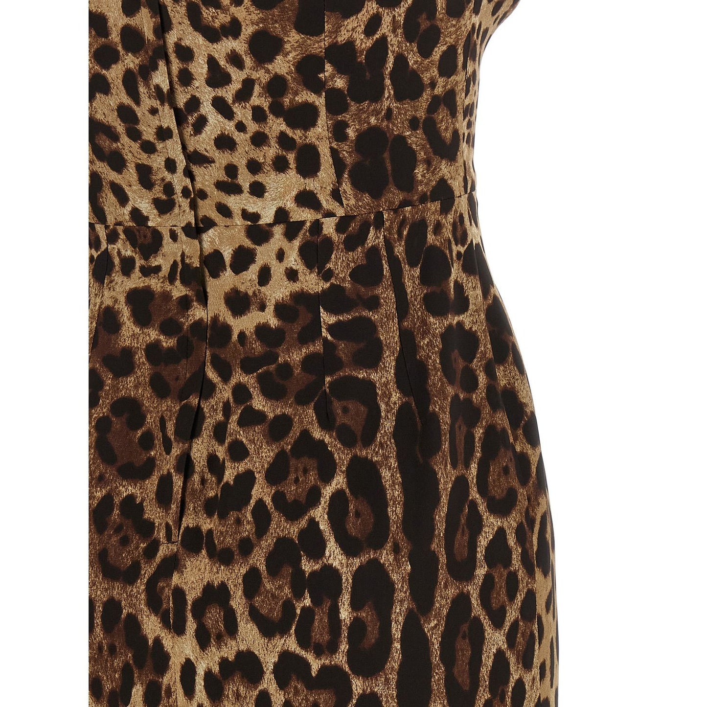 Dolce & Gabbana Brown Silk Midi Dress