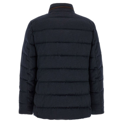 MooRER Blue Wool Full-Length Jacket