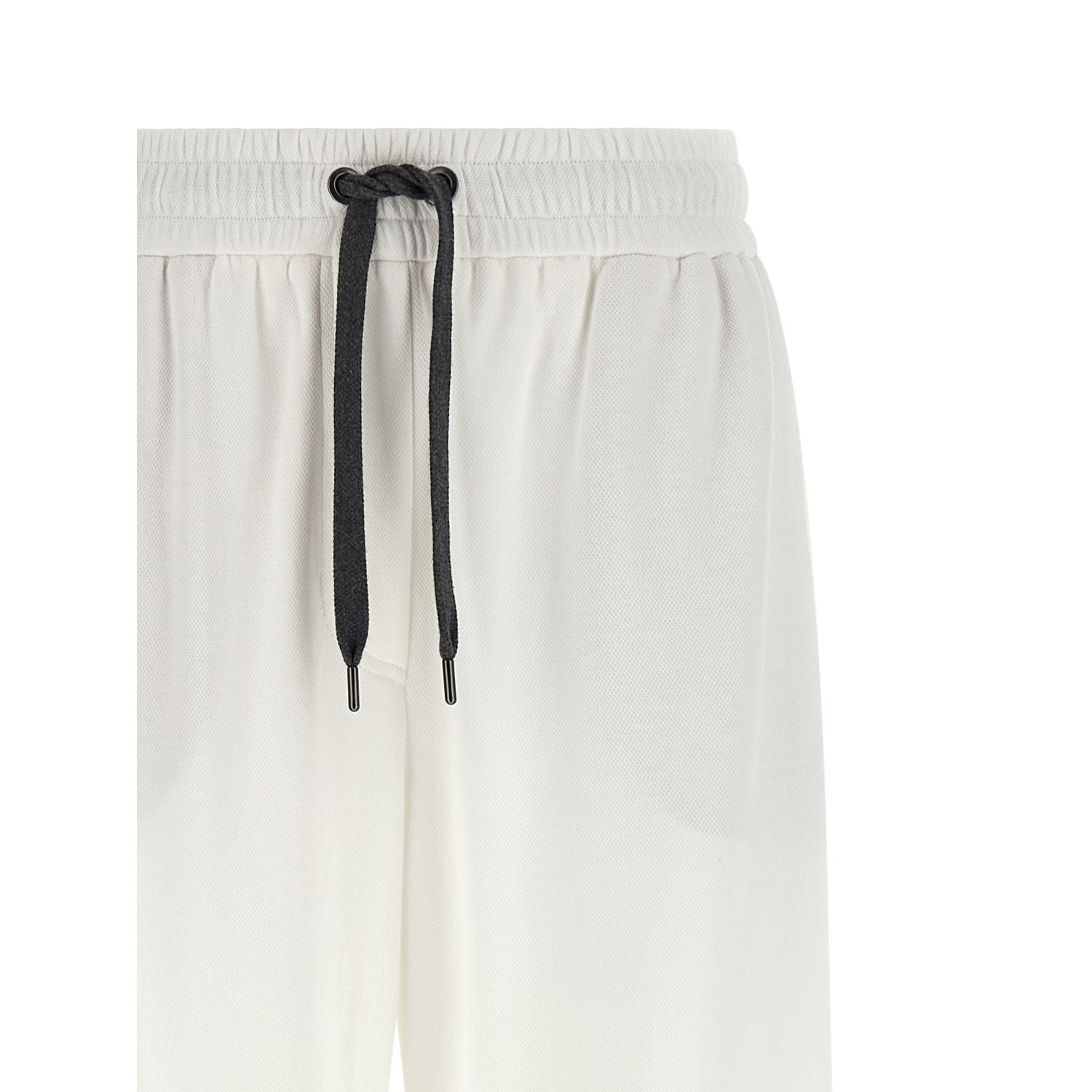 Brunello Cucinelli White Cotton Joggers (Workout Pants)