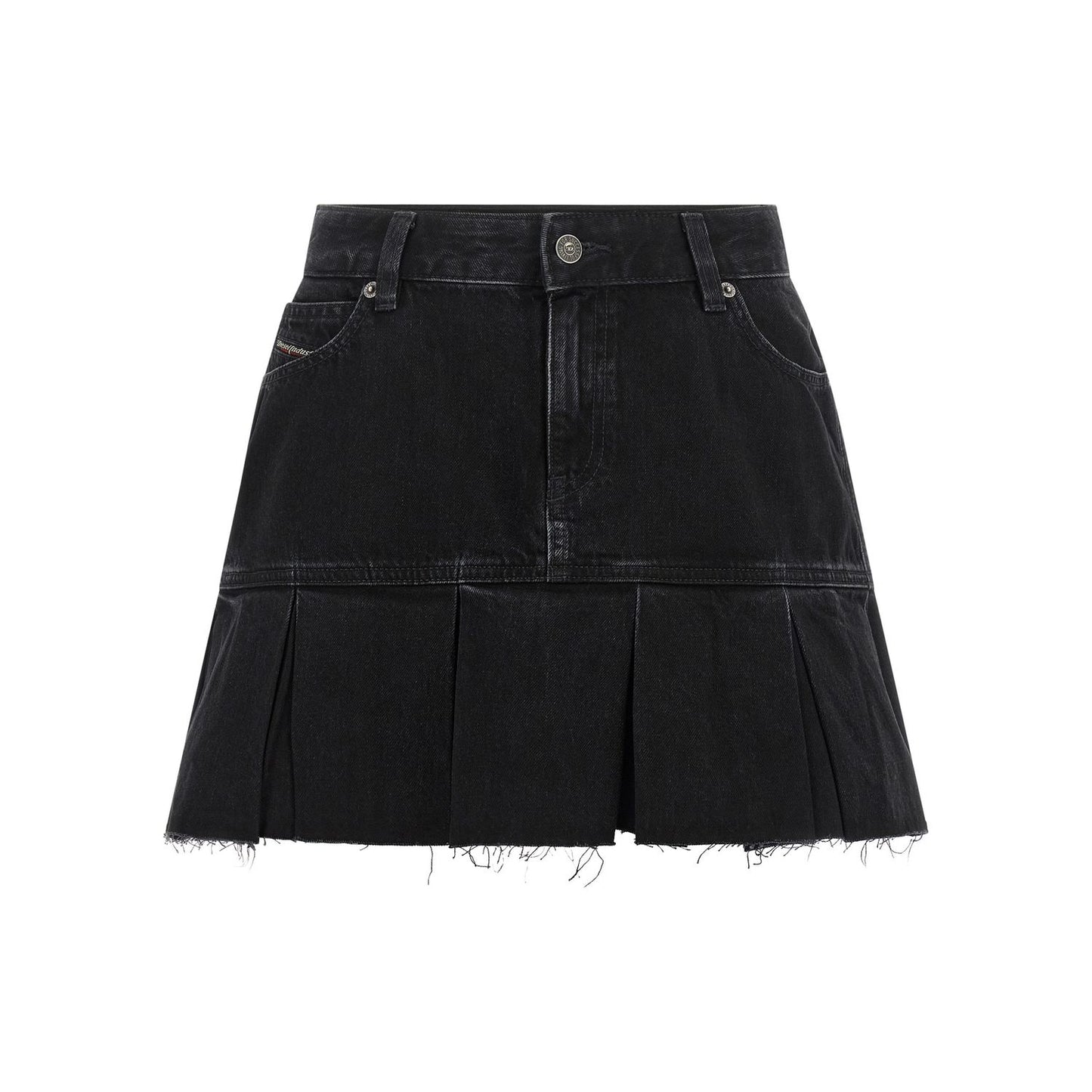 Diesel Blue Cotton Long Skirt