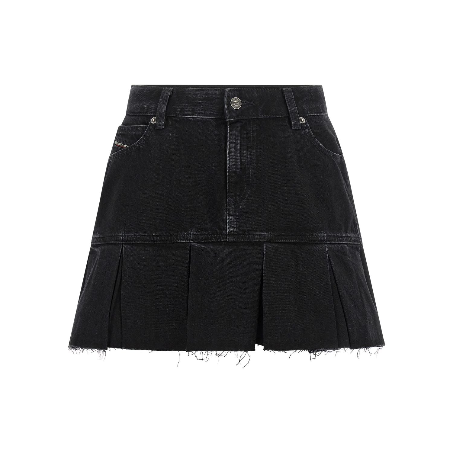 Diesel Blue Cotton Long Skirt