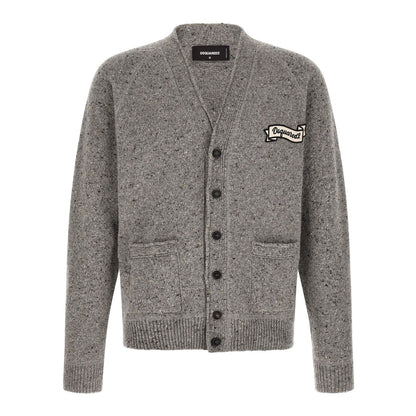 Dsquared² Gray Wool Cardigan