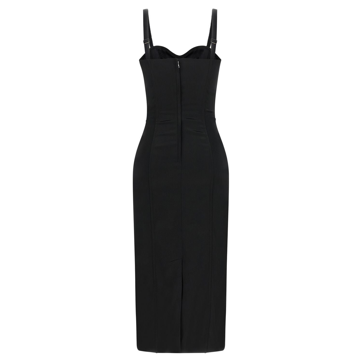 Dolce & Gabbana Black Acetate Midi Dress