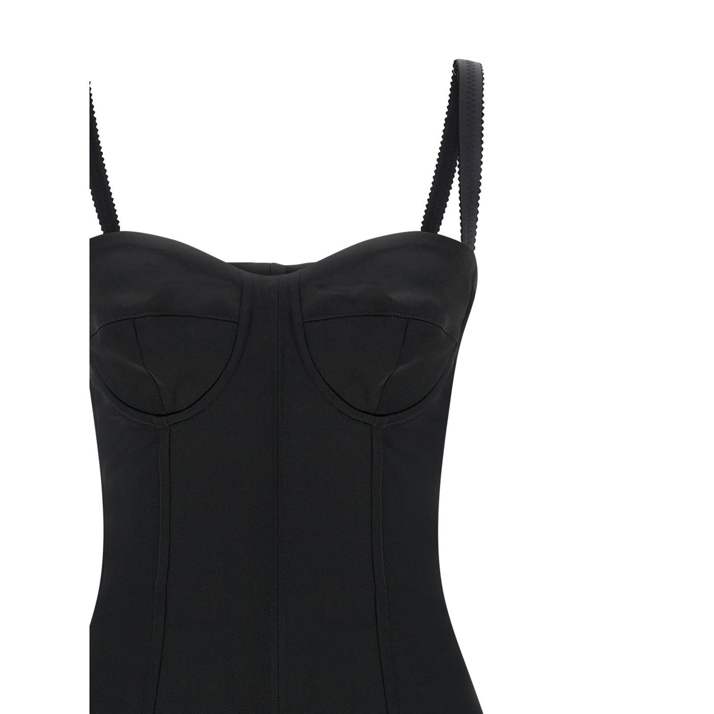 Dolce & Gabbana Black Acetate Midi Dress