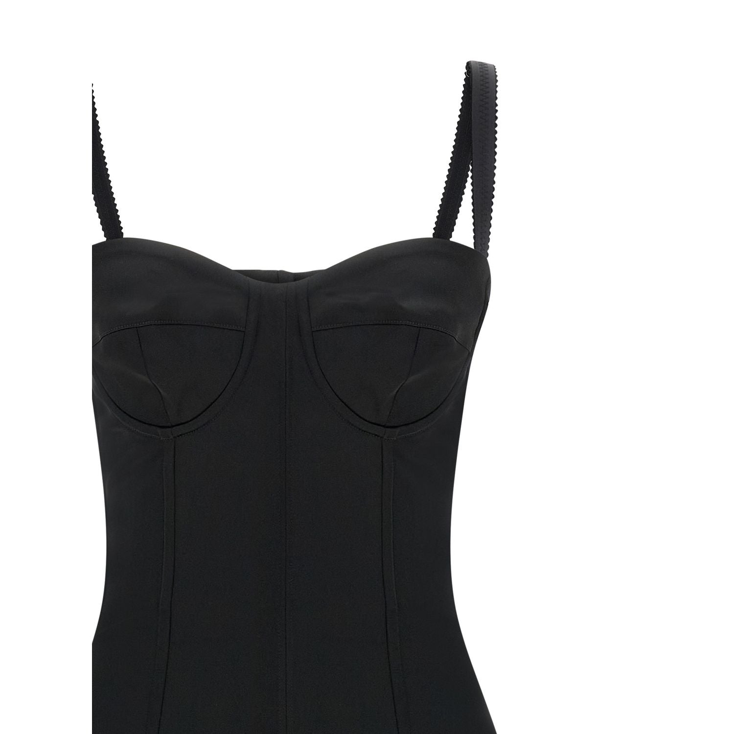 Dolce & Gabbana Black Acetate Midi Dress