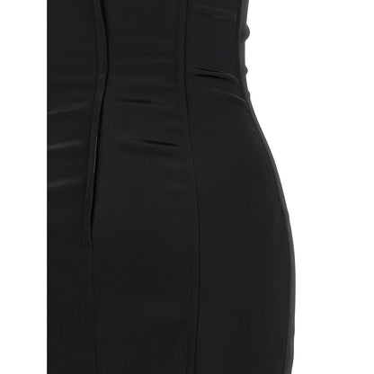 Dolce & Gabbana Black Acetate Midi Dress
