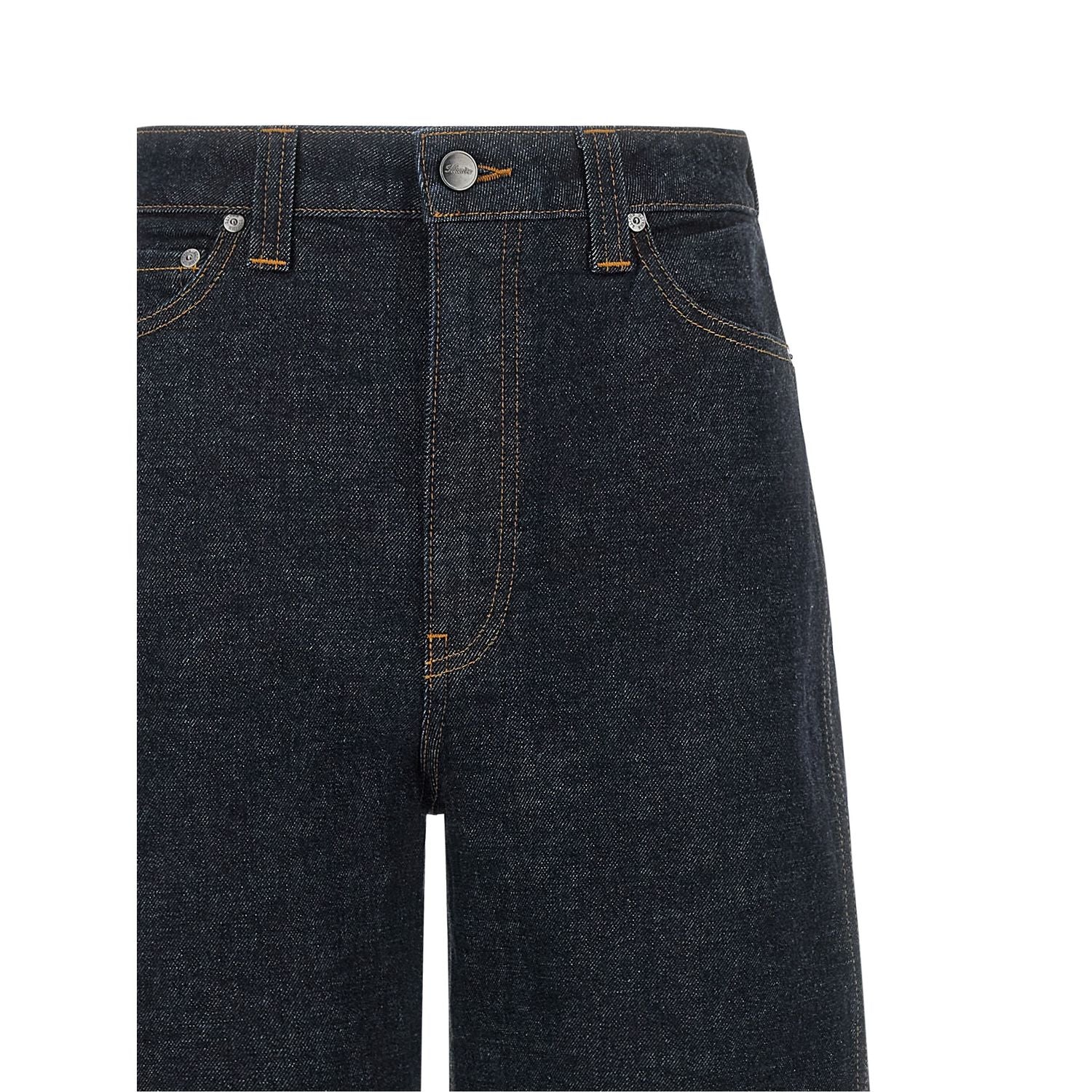 Khaite Blue Cotton Flared Jeans