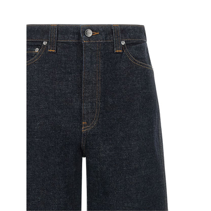 Khaite Blue Cotton Flared Jeans