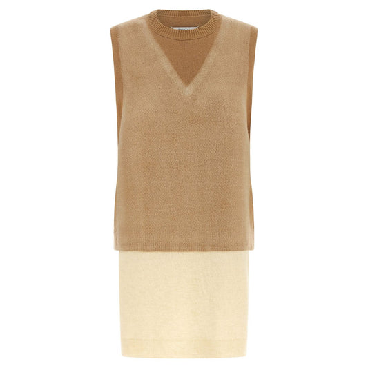 Maison Margiela Beige Virgin Wool Sleeveless Jacket