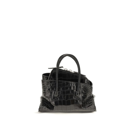 The Attico Black Calf Leather Bos Taurus Handbag