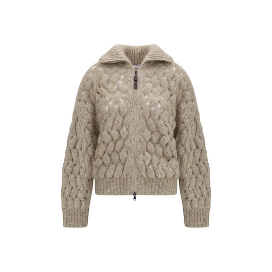 Brunello Cucinelli Beige Wool Oves Aries Cardigan