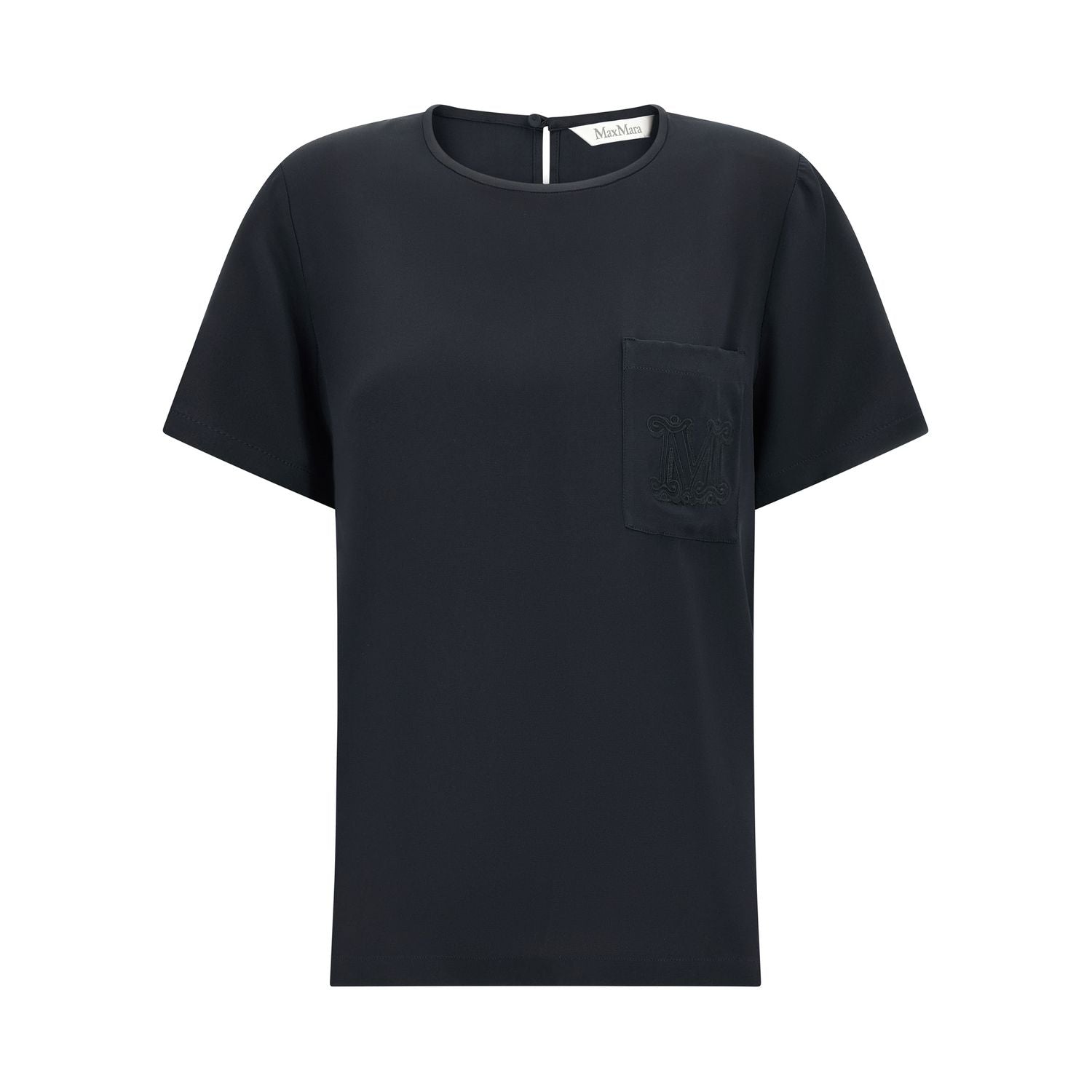 Max Mara Black Silk Blouse