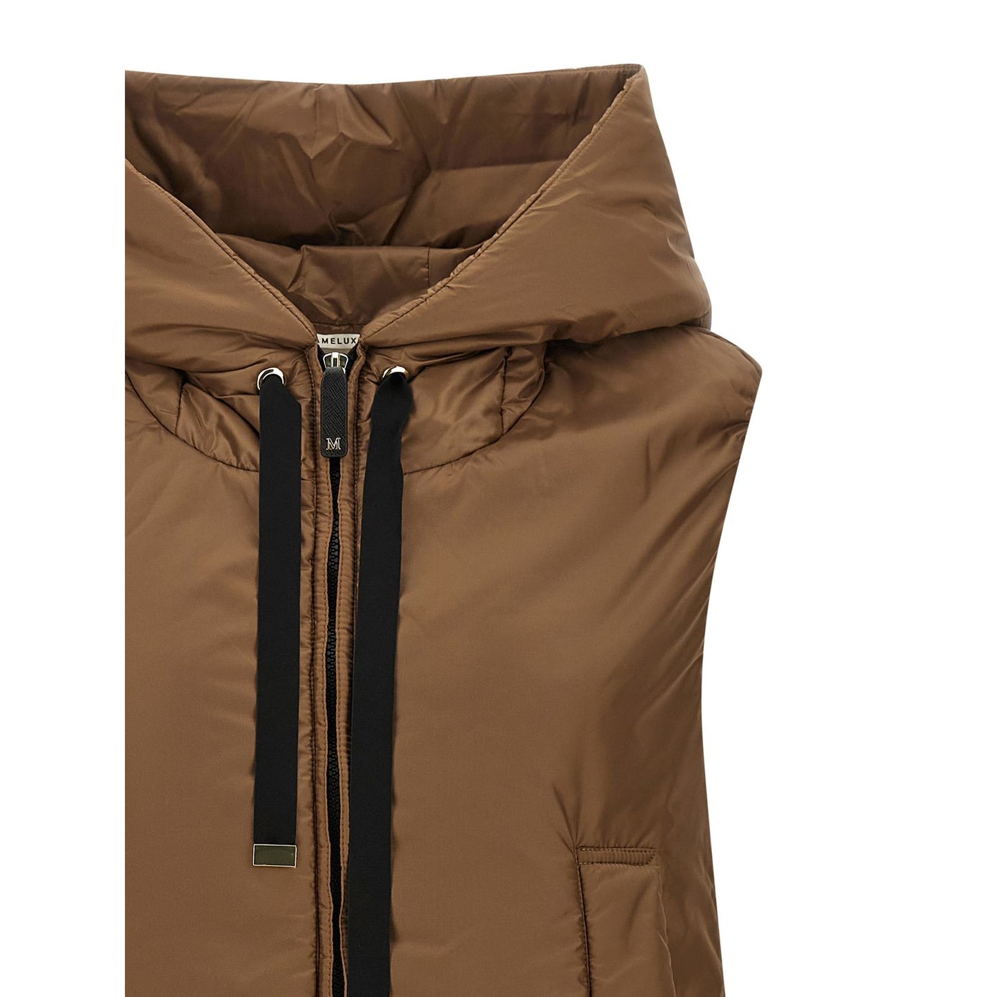 Max Mara Brown Polyester Sleeveless Jacket