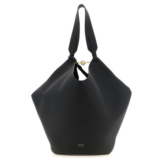 Khaite Black Calfskin Tote Bag