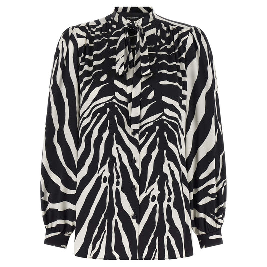 Dolce & Gabbana Bicolor Silk Blouse
