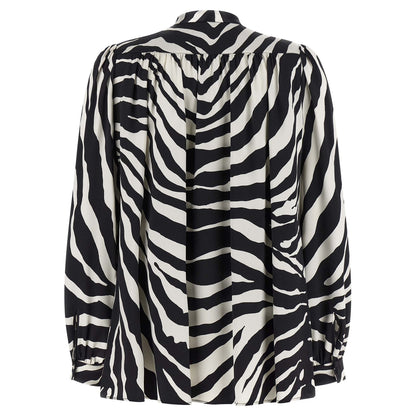 Dolce & Gabbana Bicolor Silk Blouse