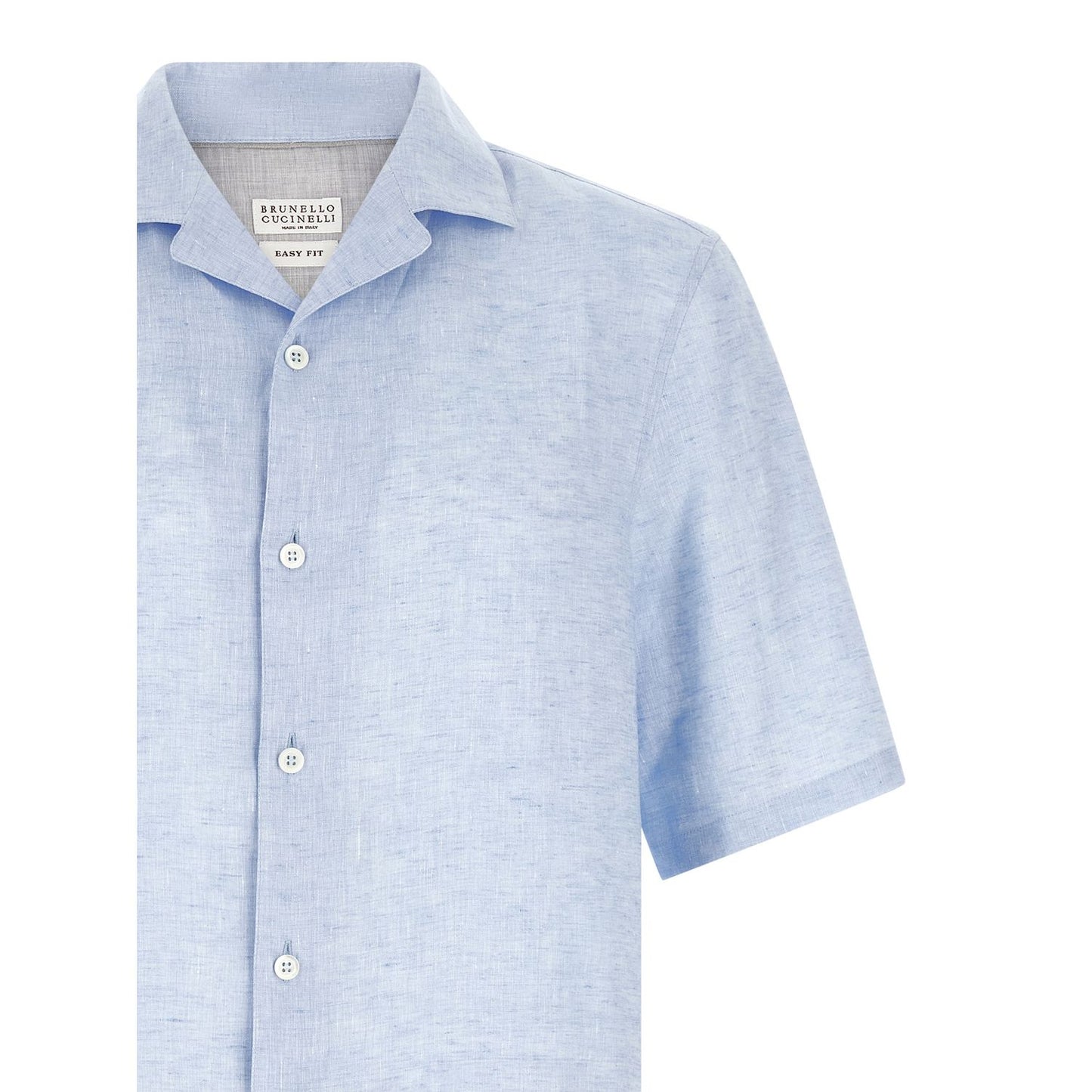 Brunello Cucinelli Blue Linen Blouse