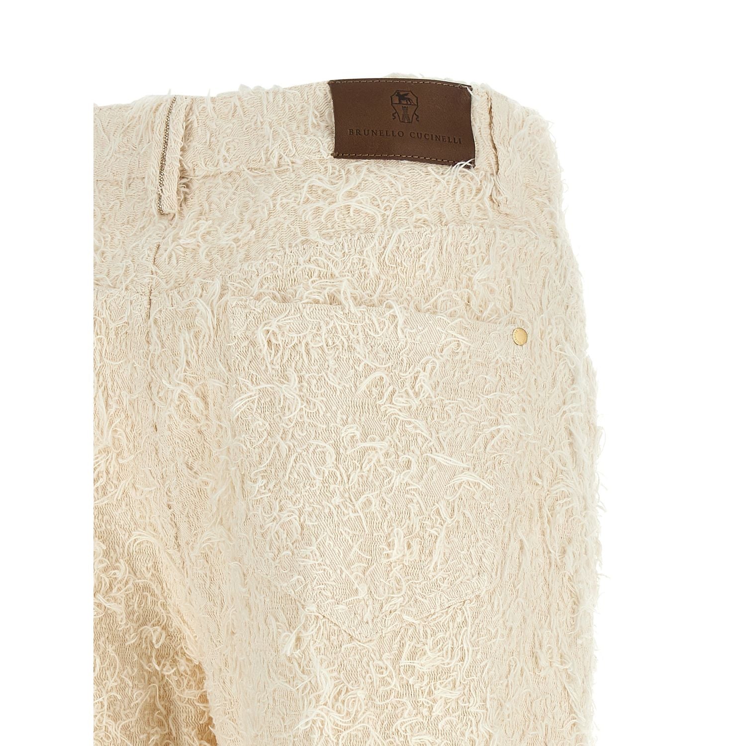 Brunello Cucinelli Beige Cotton Casual Pants