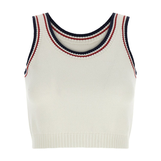 Brunello Cucinelli White Cotton Top