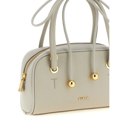 Furla Gray Calfskin Handbag