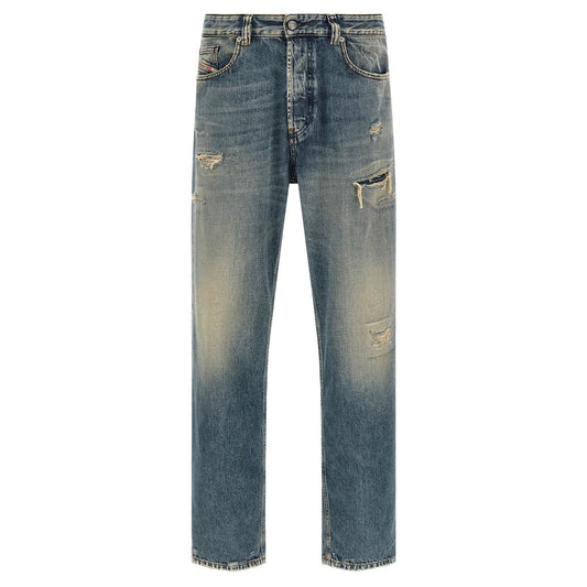 Diesel Blue Cotton Tapered Jeans