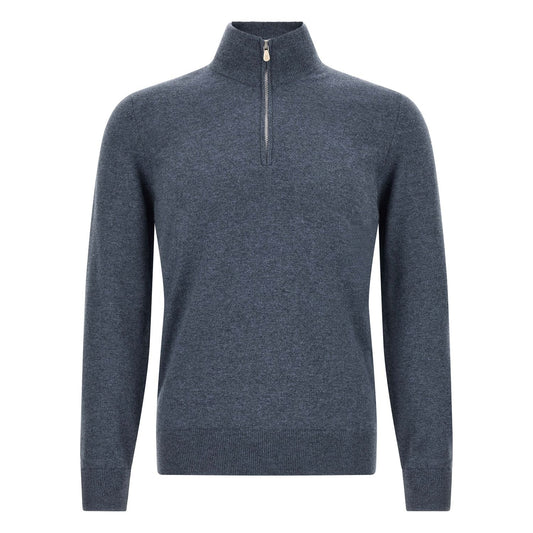 Brunello Cucinelli Blue Cashmere Cardigan