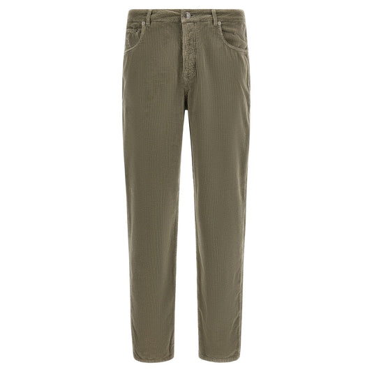 Brunello Cucinelli Bicolor Cotton Casual Pants