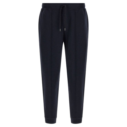 Brunello Cucinelli Blue Cotton Joggers (Workout Pants)
