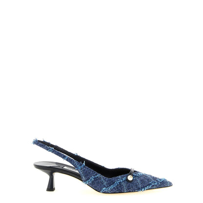 Jimmy Choo Multicolor Tencel Mid Heel Pumps