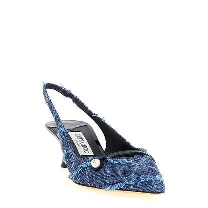 Jimmy Choo Multicolor Tencel Mid Heel Pumps