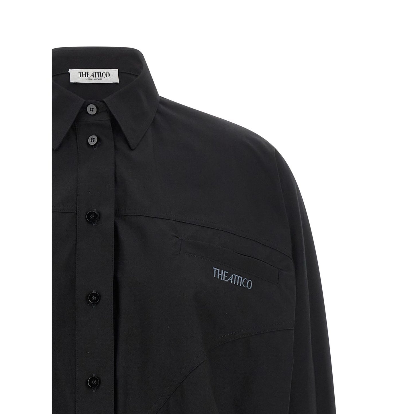 The Attico Black Cotton Blouse