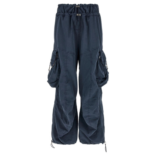 The Attico Blue Cotton Cargo Pants