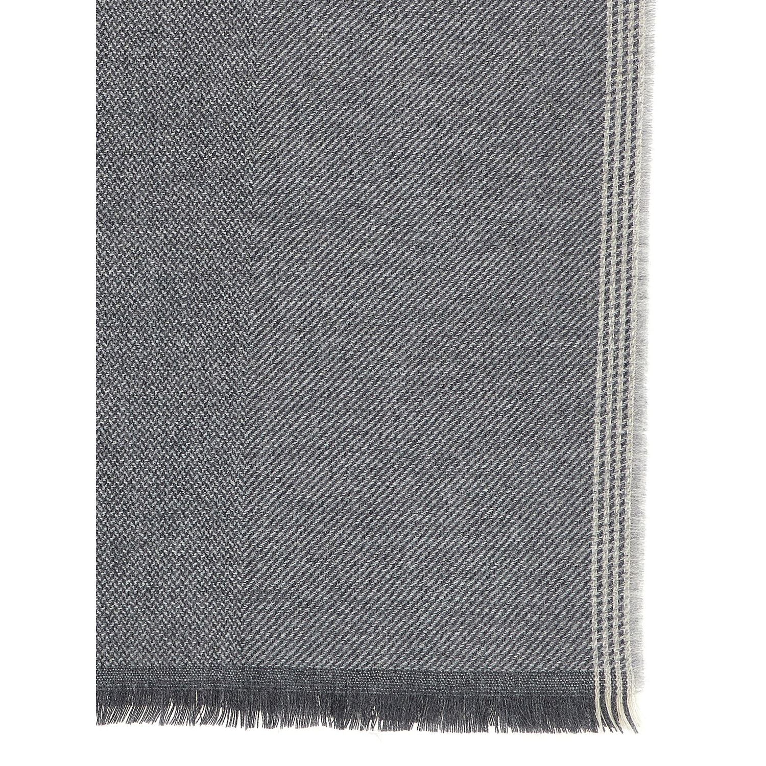 Brunello Cucinelli Gray Wool Scarf