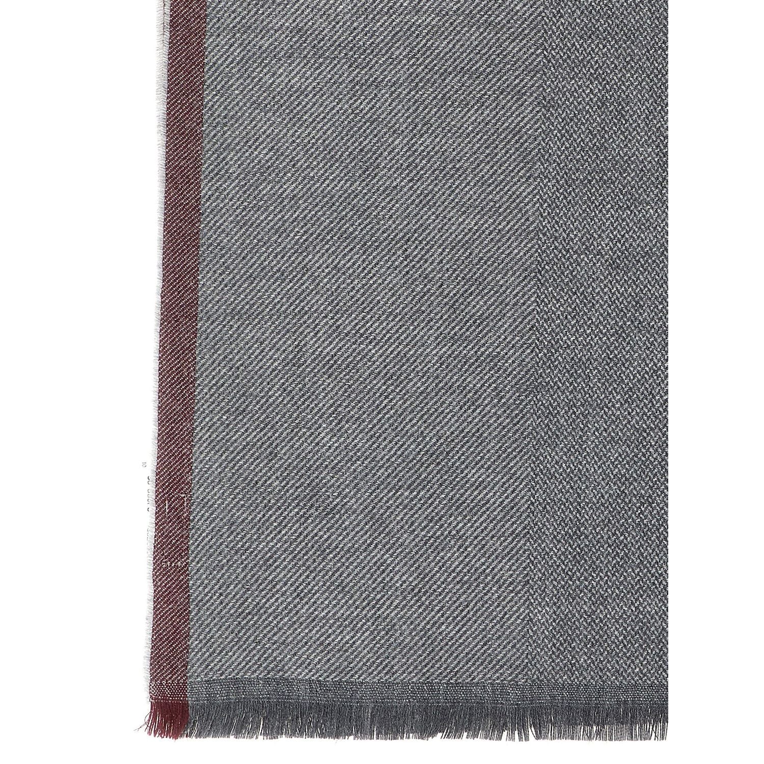 Brunello Cucinelli Gray Wool Scarf