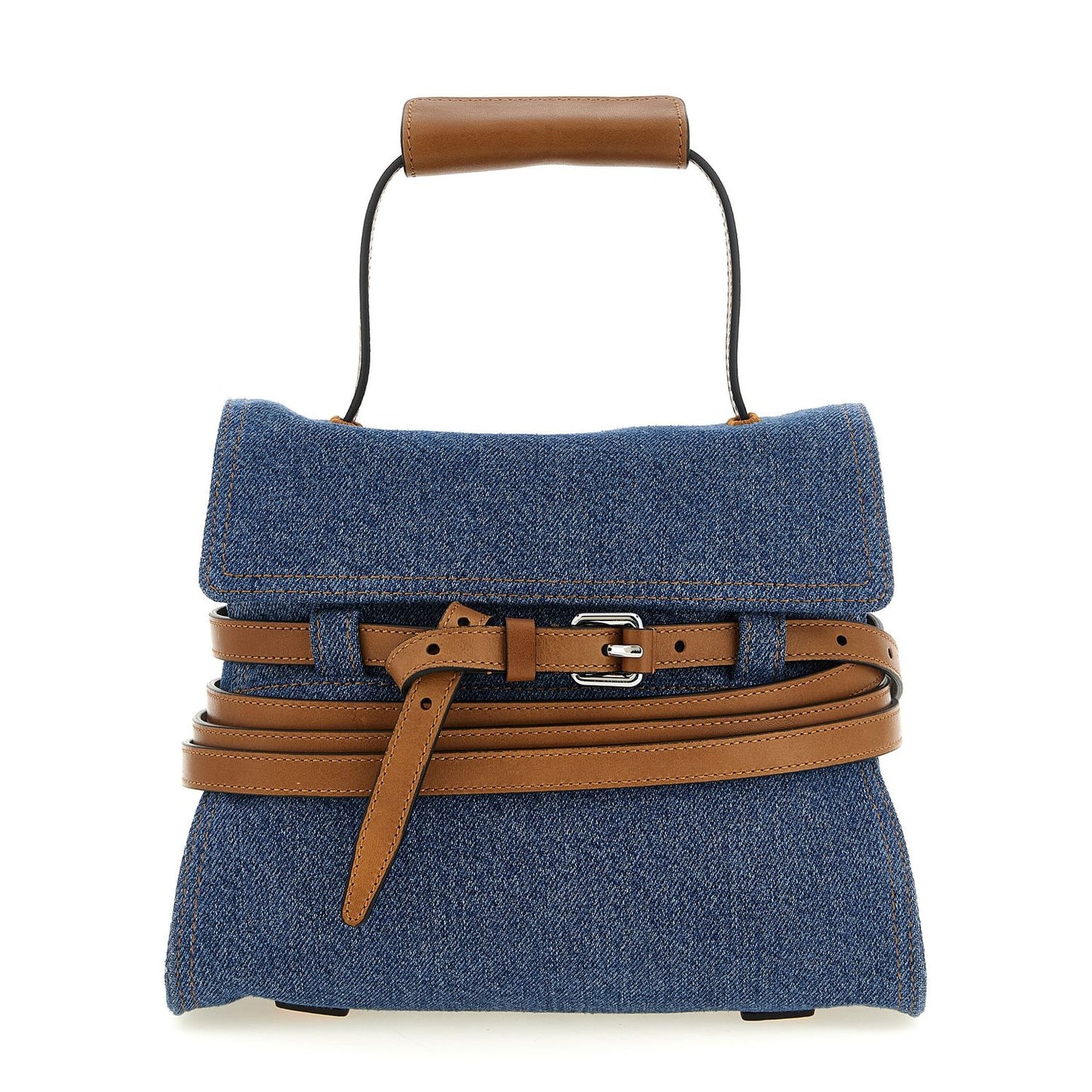 Moschino Blue Cotton Handbag