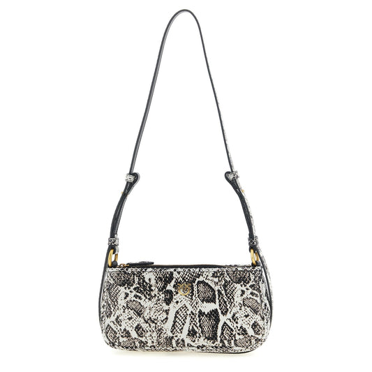 PINKO Gray Calfskin Crossbody Bag
