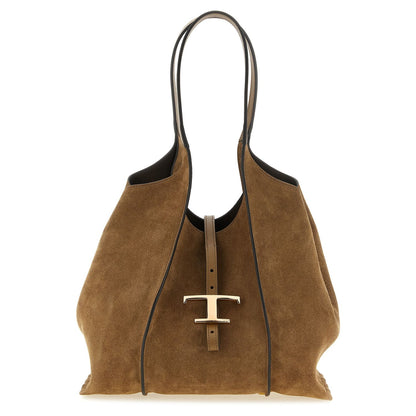 Tod's Brown Calfskin Tote Bag
