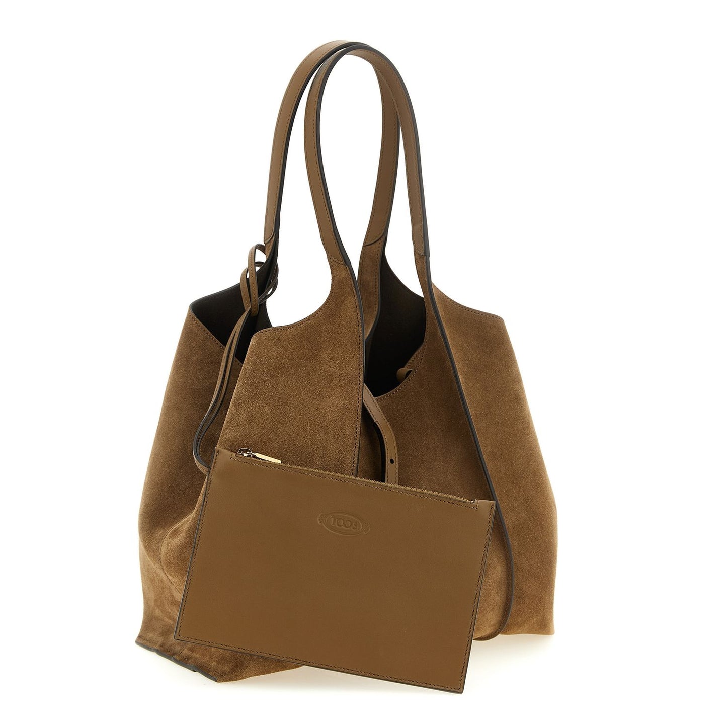 Tod's Brown Calfskin Tote Bag