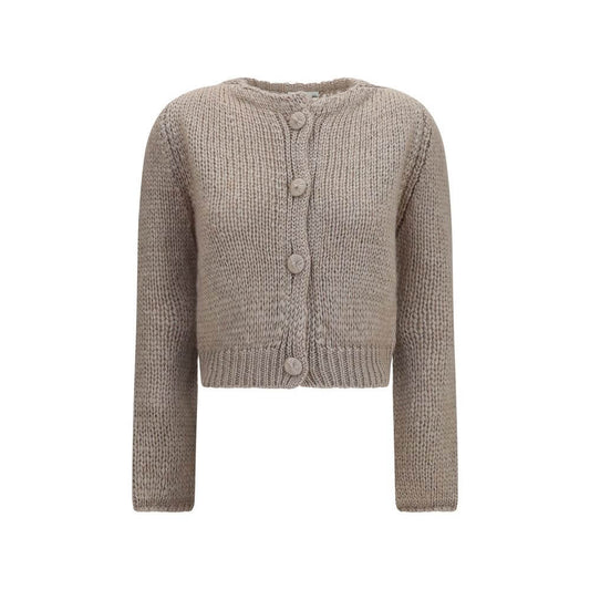Forte_Forte Beige Silk Cardigan