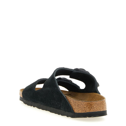 Birkenstock Black Calfskin Slides