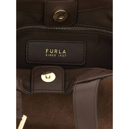 Furla Brown Calfskin Handbag