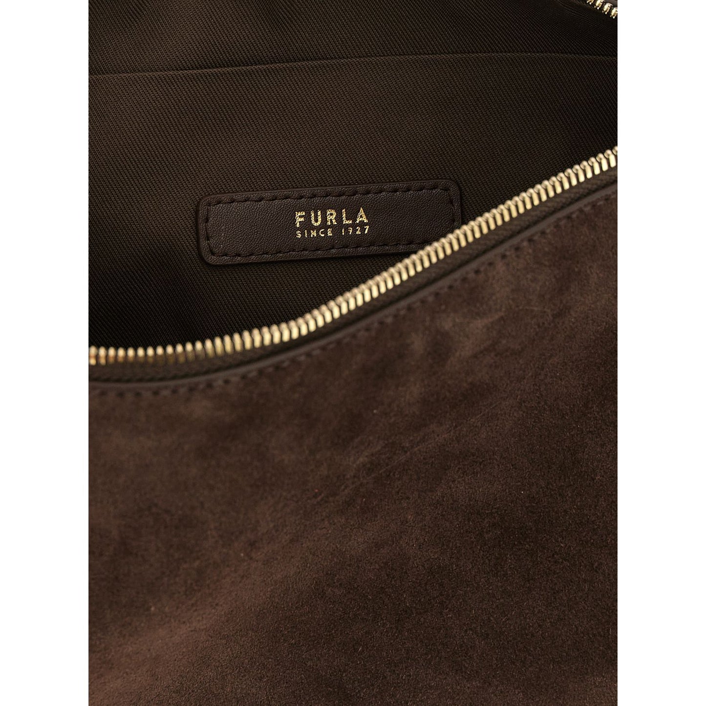Furla Brown Calfskin Shoulder Bag