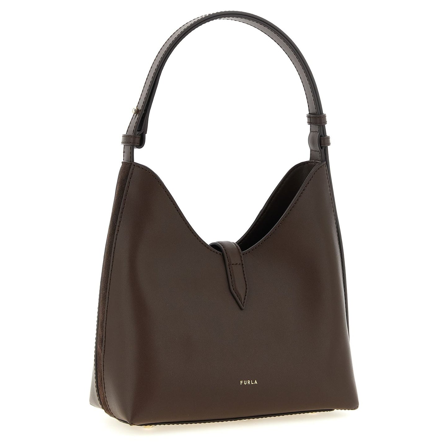 Furla Brown Calfskin Shoulder Bag