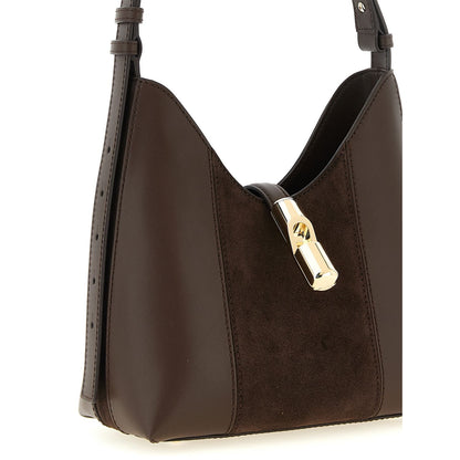 Furla Brown Calfskin Shoulder Bag